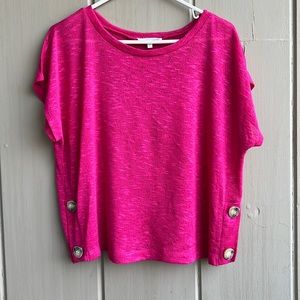 June & Hudson Hot Pink Top_Size L